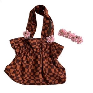 Handmade little girl mini hand bag purse.